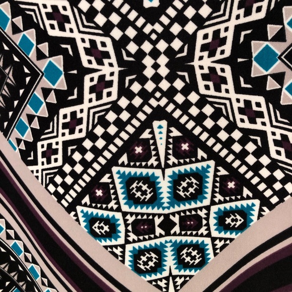 Tribal purple and blue pencil skirt - Picture 2 of 5